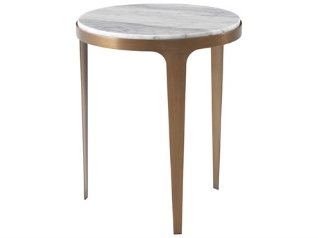 Theodore Alexander Ta Originals Round Marble Wardle End Table