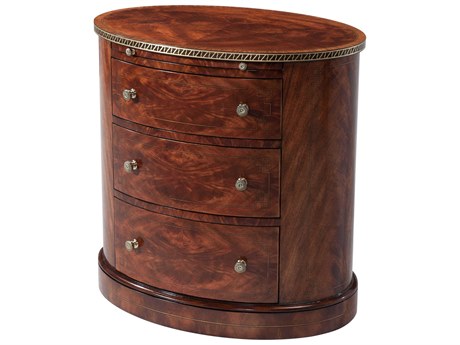 Theodore Alexander The English Cabinet Maker 3-Drawers Brown Eliza Nightstand