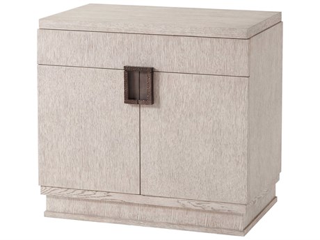 Theodore Alexander Isola 1-Drawer Gray Oak Wood Matteo Nightstand