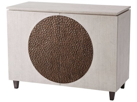 Theodore Alexander Isola Gowan Charteris Matte Tungsten Beige Oak Wood Ricardo Accent Chest