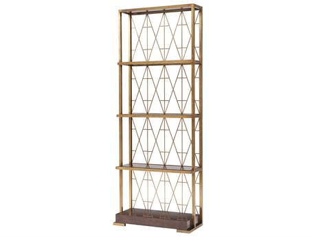 Theodore Alexander Ta Iconic Dark Brown Sycamore Etagere