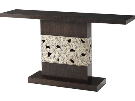 Theodore Alexander Anthony Cox Rectangular Wood Mink Camille Console Table