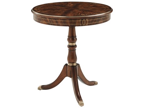 Theodore Alexander Althorp Living History Round Wood Dibdin Crotch South Drawing End Table