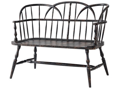 Theodore Alexander Hoop Brown Accent Bench