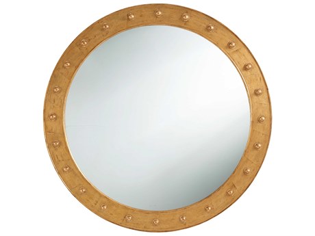 Theodore Alexander Alexa Hampton Round Rustic Gold Liza Wall Mirror