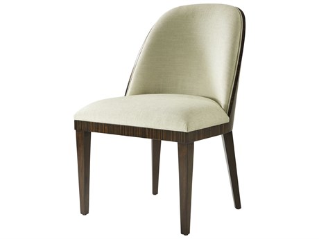 Theodore Alexander Alexa Hampton Solid Wood Brown Upholstered Edward Side Dining Chair
