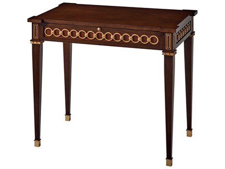 Theodore Alexander Alexa Hampton Rectangular Wood Rustic Gold Cambridge Jacqueline End Table