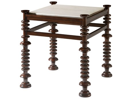 Theodore Alexander Alexa Hampton Square Marble Cambridge James End Table