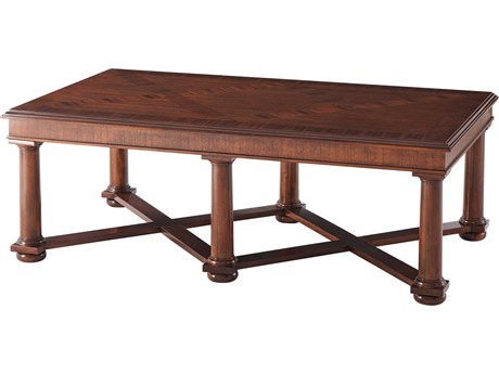 Theodore Alexander Alexa Hampton Rectangular Wood Kings Alan Cocktail Table