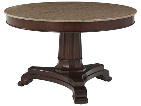 Theodore Alexander Alexa Hampton Round Marble Cambridge Sutton Dining Table