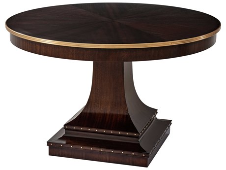 Theodore Alexander Alexa Hampton Round Wood Cambridge Hailey Dining Table