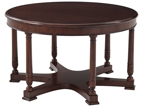 Theodore Alexander Alexa Hampton Round Wood Cambridge Hinton Dining Table