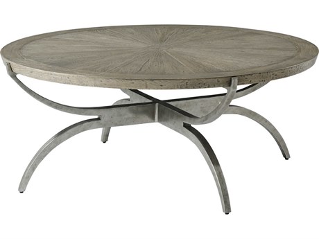 Theodore Alexander The Echoes Round Wood Grey Echo Oak Weston Cocktail Table