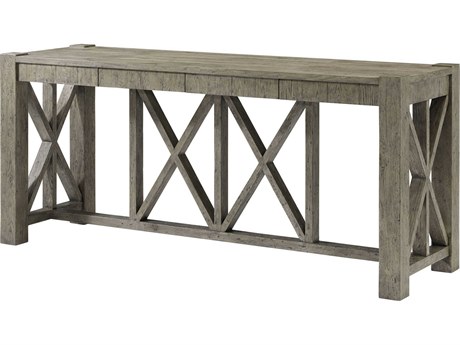 Theodore Alexander The Echoes Rectangular Wood Echo Oak Orlando Bar Console Table