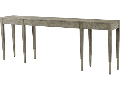 Theodore Alexander The Echoes Rectangular Wood Grey Echo Oak Calhoun Long Console Table