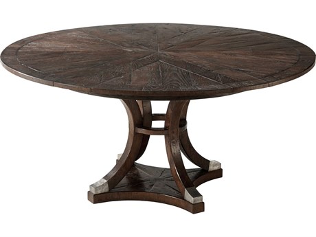 Theodore Alexander The Echoes Round Wood Echo Manor Oak Devereaux Dining Table