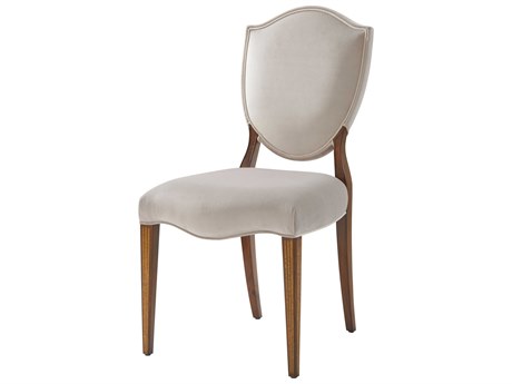 Theodore Alexander Stephen Church Mahogany Wood Brown Upholstered The Holborn Side Dining Chair