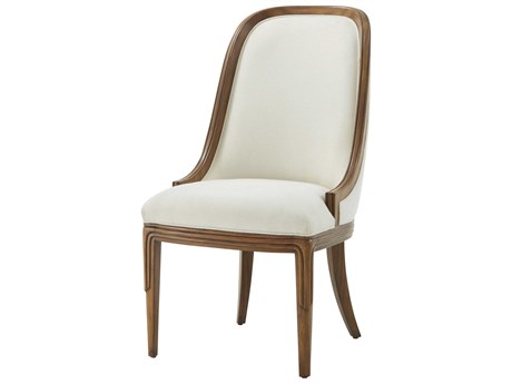 Theodore Alexander Dorchester Solid Wood Brown Upholstered Dorchester Side Dining Chair