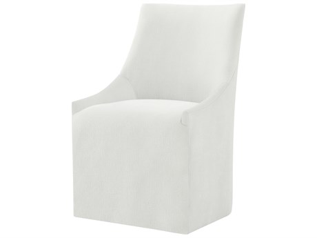Theodore Alexander Dorchester White Upholstered Arm Dining Chair