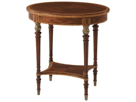 Theodore Alexander Stephen Church Oval Wood Walcot Aleron End Table