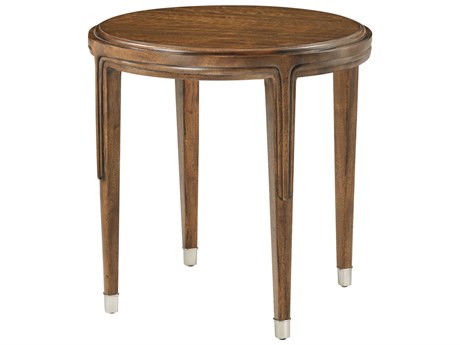 Theodore Alexander Dorchester Round Wood Mayfair Dorchester End Table