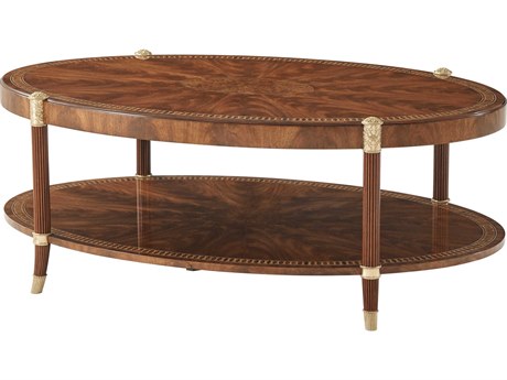 Theodore Alexander The English Cabinet Maker Oval Wood Brown Cerejeira The Verily Cocktail Table