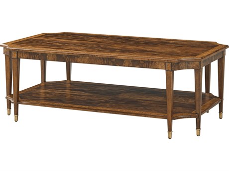 Theodore Alexander Sloane Rectangular Wood Morris Dark Sloane Cocktail Table