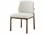 Theodore Alexander Kesden Black Upholstered Side Dining Chair  TALTA400381CPA