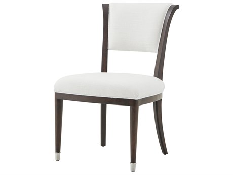 Theodore Alexander Spencer London Solid Wood Brown Upholstered Armless Dining Chair