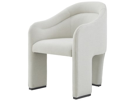 Theodore Alexander Maxwell White Upholstered Arm Dining Chair