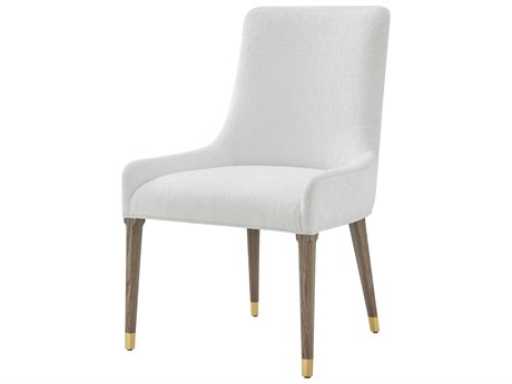 Theodore Alexander Judith Leiber Couture White Upholstered Armless Dining Chair