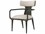 Theodore Alexander Repose Gray Leather Upholstered Arm Dining Chair  TALTA410252BGR