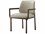 Theodore Alexander Kesden Black Leather Upholstered Arm Dining Chair  TALTA410382BIG