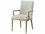 Theodore Alexander Essence Solid Wood White Fabric Upholstered Arm Dining Chair  TALTA410391CNC