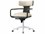 Theodore Alexander Repose Gray Leather Adjustable Task Office Chair  TALTA420302BGR