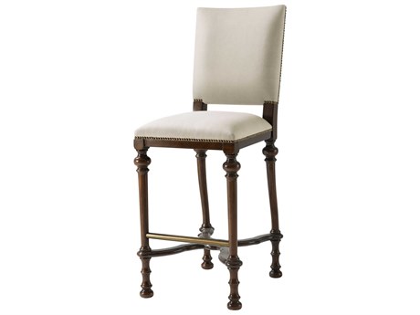 Theodore Alexander High Fashion Brooksby Leather Cultivated Bar Stool