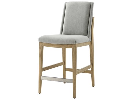 Theodore Alexander High Fashion Dune Nickel Upholstered Valeria Counter Stool