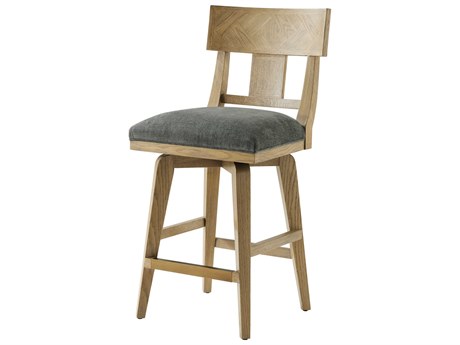 Theodore Alexander High Fashion Dune Upholstered Jude Swivel Counter Stool
