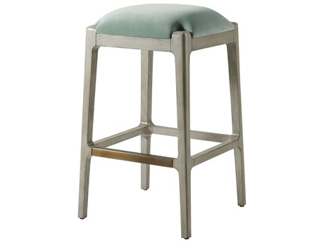 Theodore Alexander High Fashion Fossil Upholstered Beech Wood e Talbot Bar Stool