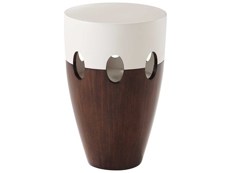 Theodore Alexander Ta Originals Round Wood Walnut End Table