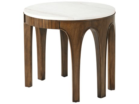 Theodore Alexander Ta Originals Round Marble Galeto End Table