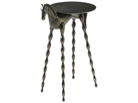 Theodore Alexander Ta Originals Round Metal Volcanic End Table