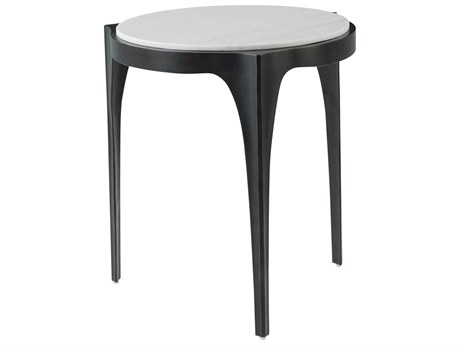 Theodore Alexander Ta Originals Round Marble Romulus End Table