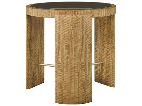 Theodore Alexander Ta Originals Round Glass Plaza End Table