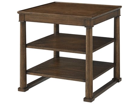 Theodore Alexander Surrey Rectangular Wood Earth End Table