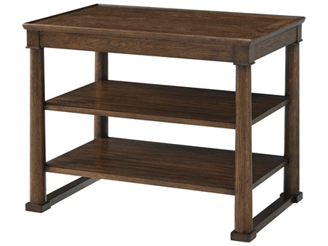 Theodore Alexander Surrey Rectangular Wood Earth End Table