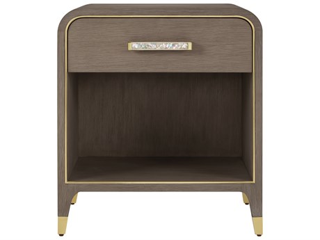 Theodore Alexander Judith Leiber Couture 1-Drawer Gray Nightstand