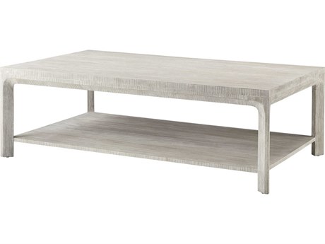 Theodore Alexander Breeze Rectangular Wood Sea Salt Coffee Table