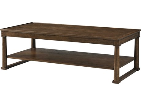 Theodore Alexander Surrey Rectangular Wood Earth Coffee Table