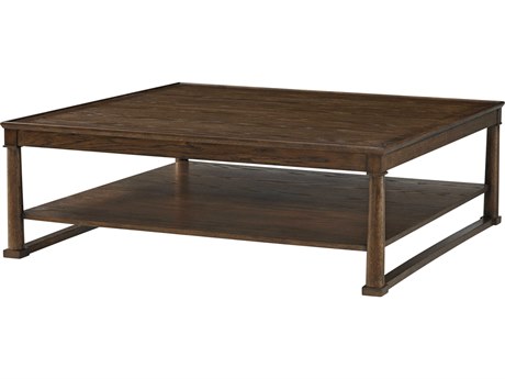 Theodore Alexander Surrey Rectangular Wood Earth Coffee Table